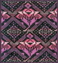 patchwork rose knitted design