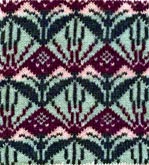 patchwork knitted floral design